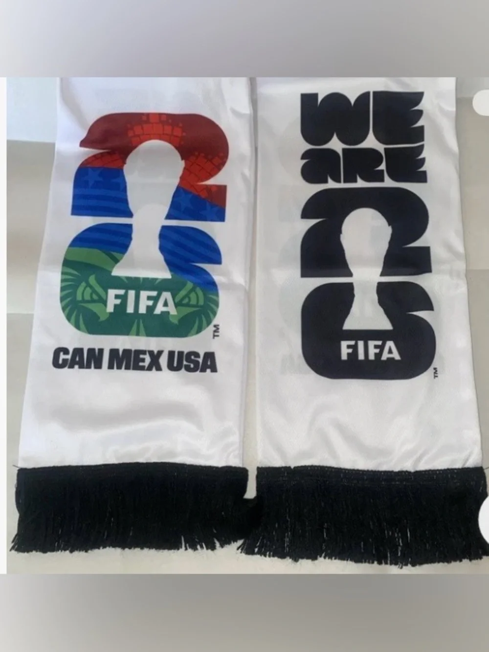 FIFA World Cup 2026 Host Countries Canada Mexico USA Logo Scarf Bufanda New Rare